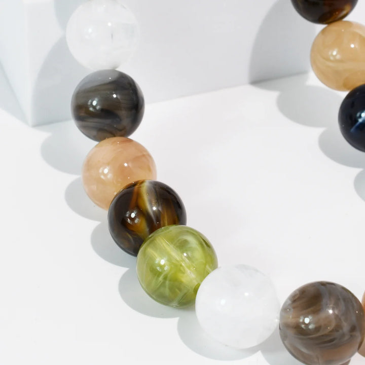 Pop Of Joy Olive Mix Necklace
