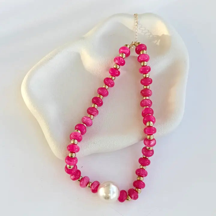 Chunky Pearl Beaded Bubble Necklace