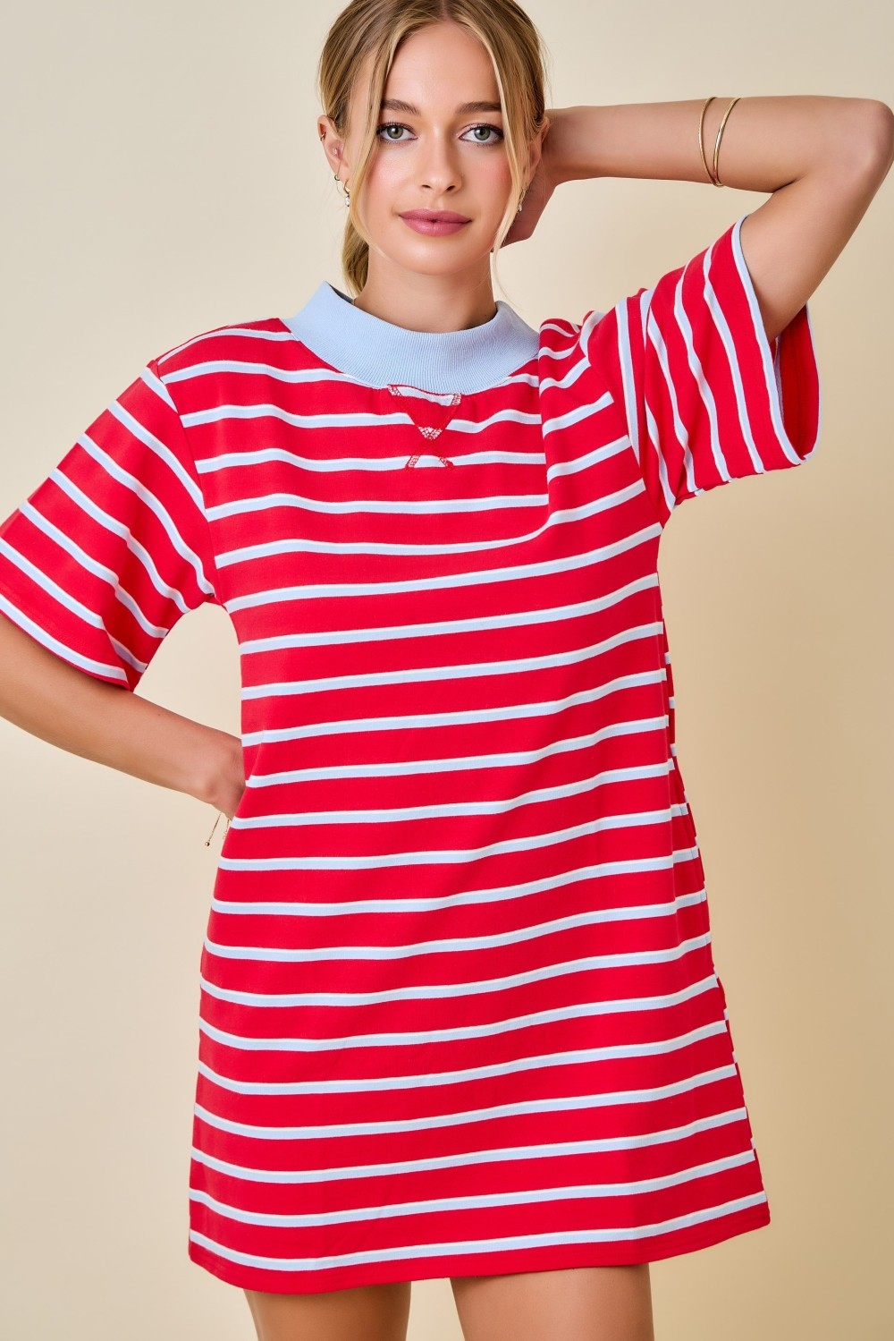 The Varsity Stripe T-shirt Dress