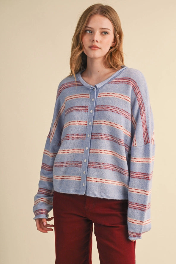 The Bluebell Stripe Cardigan