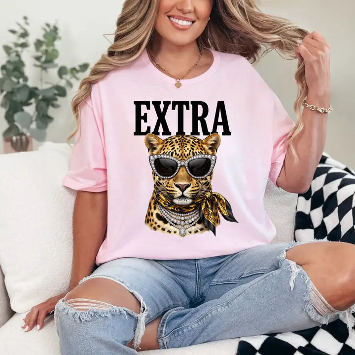 Extra Boujee Leopard Graphic Tee