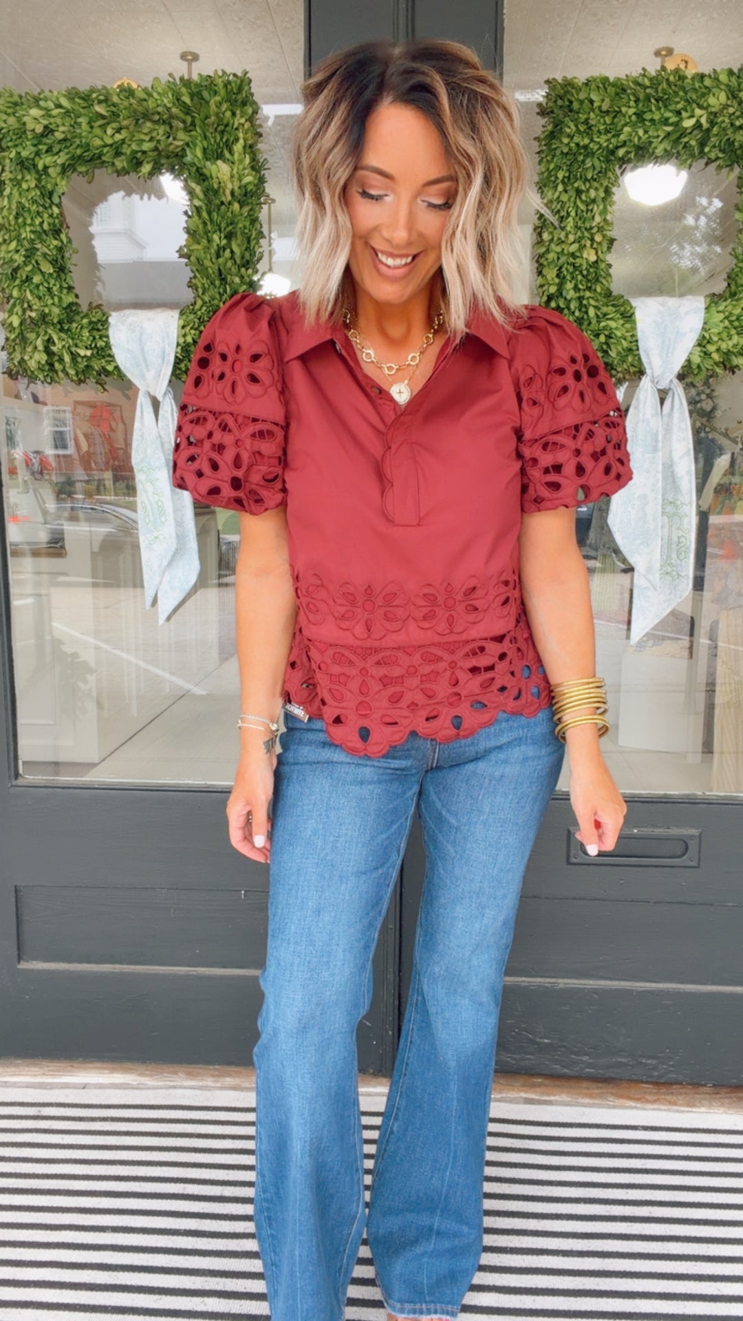 The Cabernet Charm Blouse