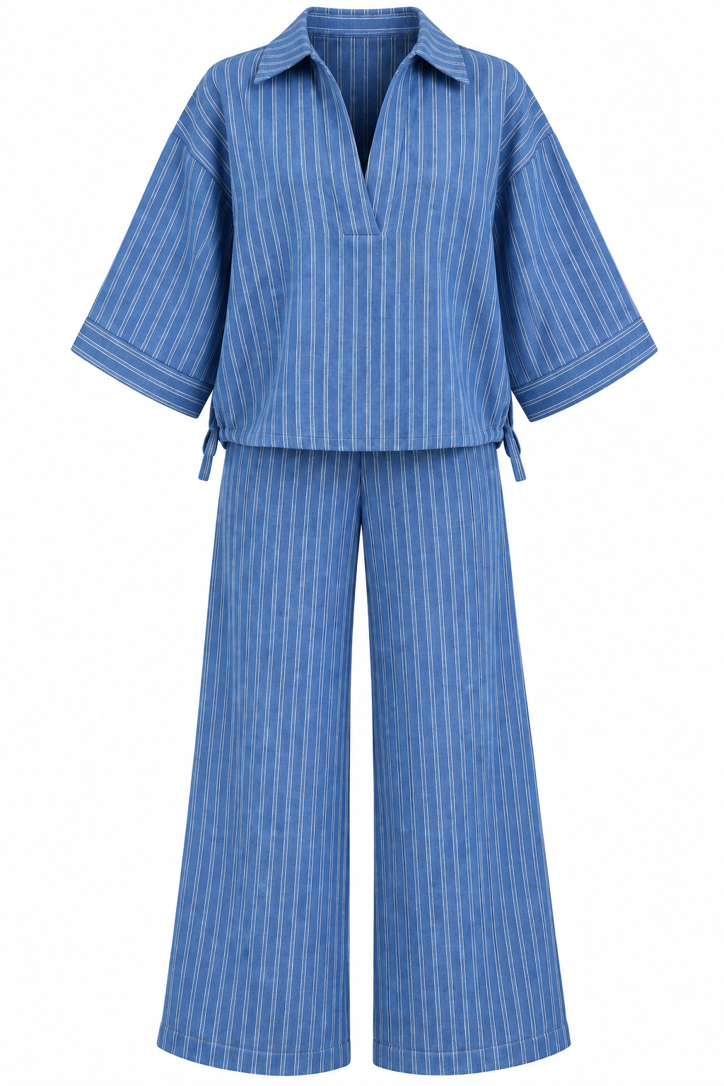 The Blue Skies Striped Pant Set