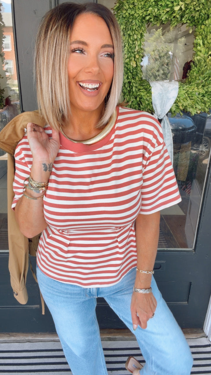 The All Lined Up Pintuck Tee