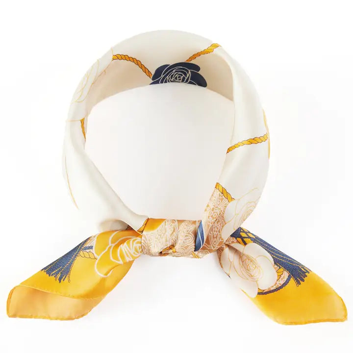 Flower and Tassel Scarf