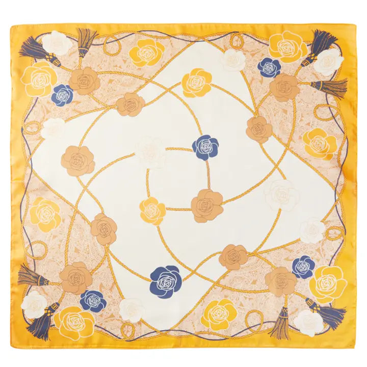 Flower and Tassel Scarf