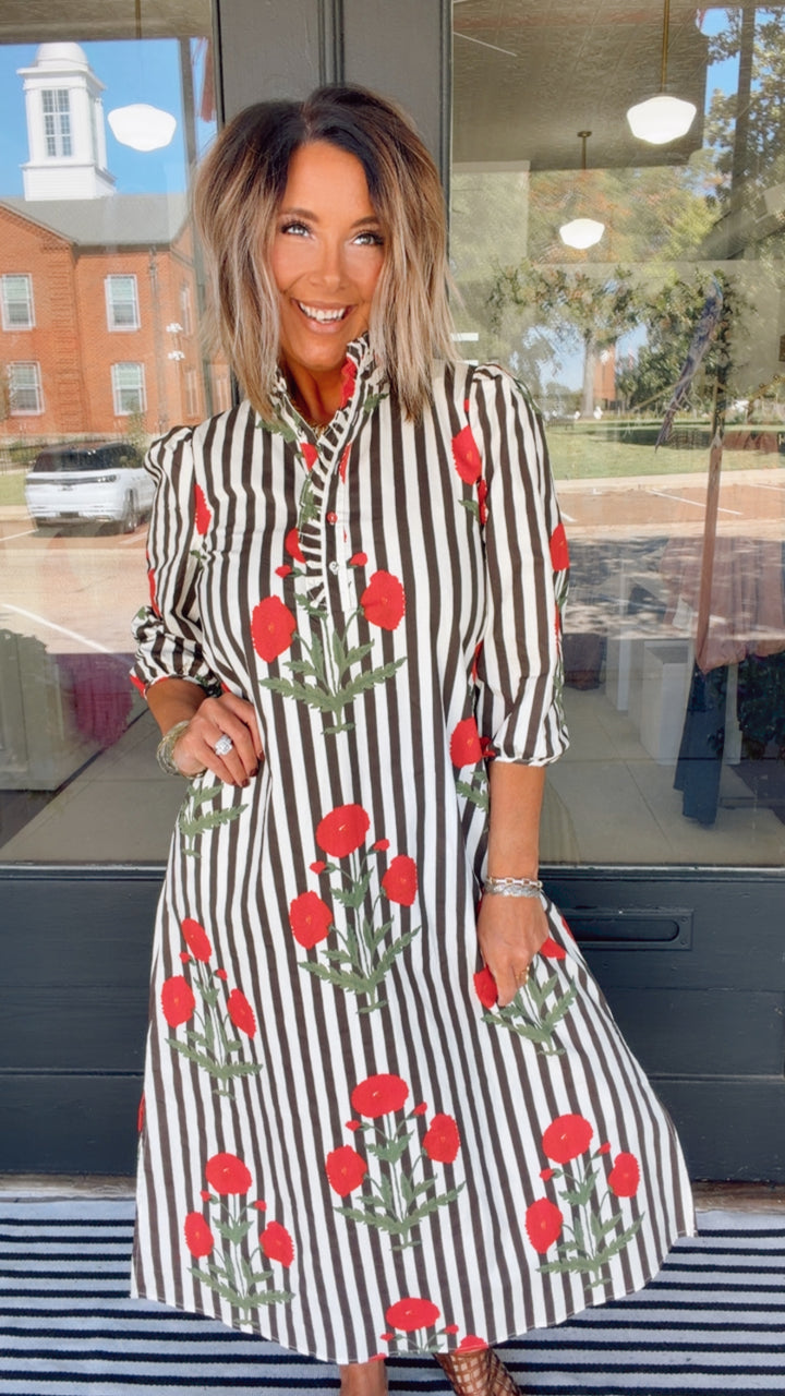 The Poppy & Stripe Maxi Dress
