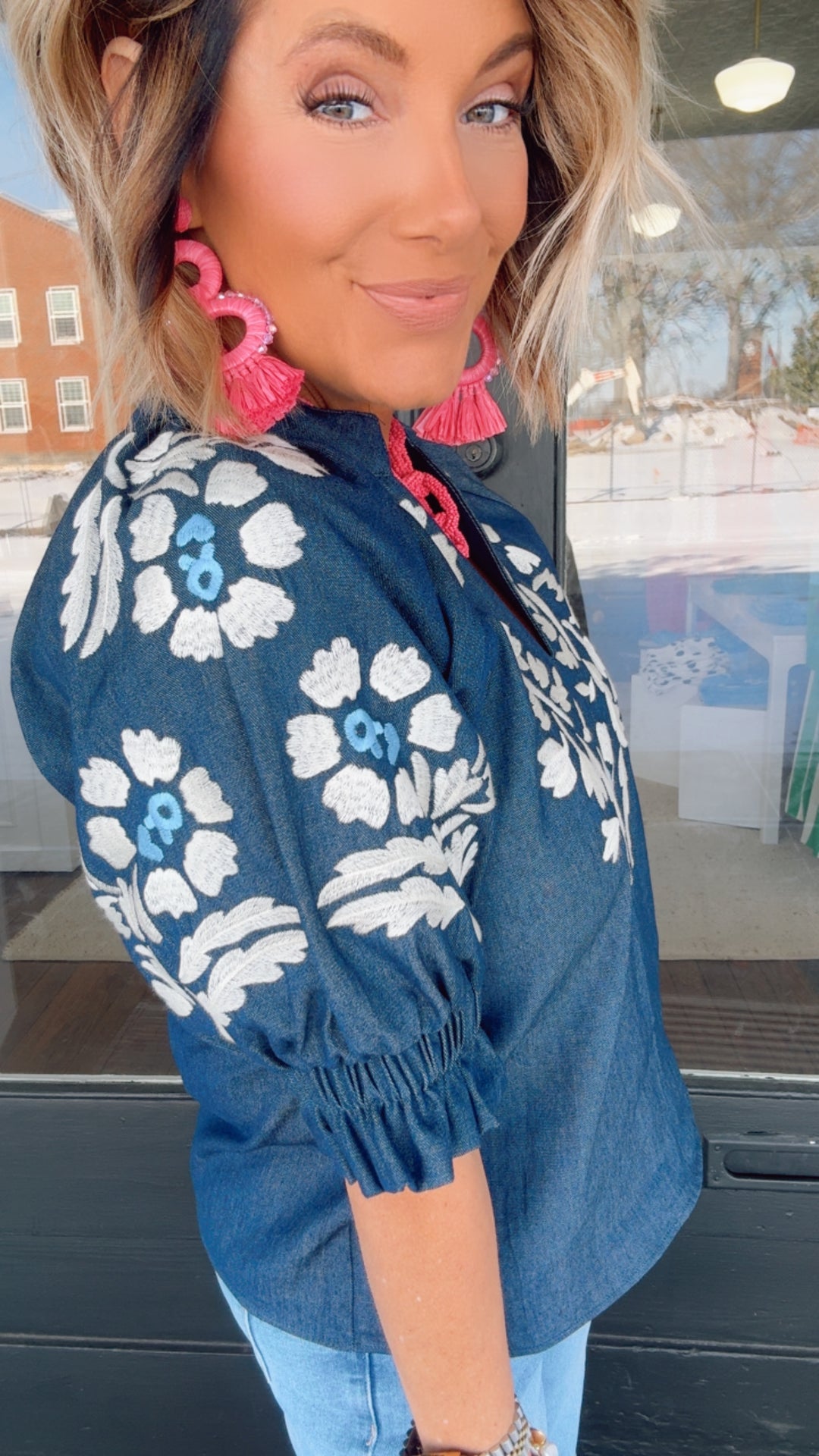 THML Bluebird Embroidered Blouse