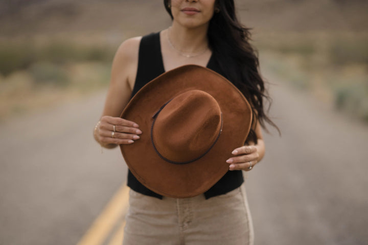 Unisex Vegan Suede Western Cowboy Hat