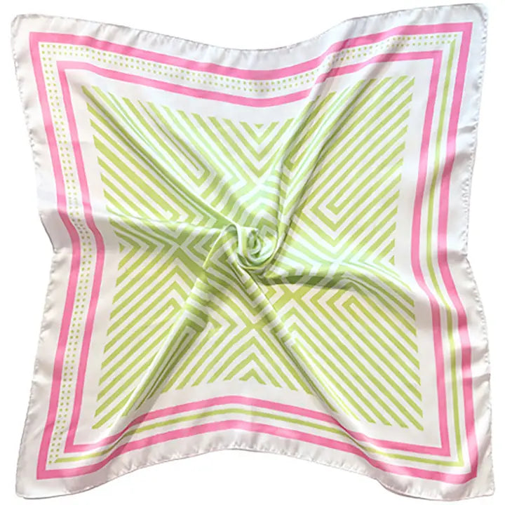 Modern Geometric Maze Print Square Bandana Scarf