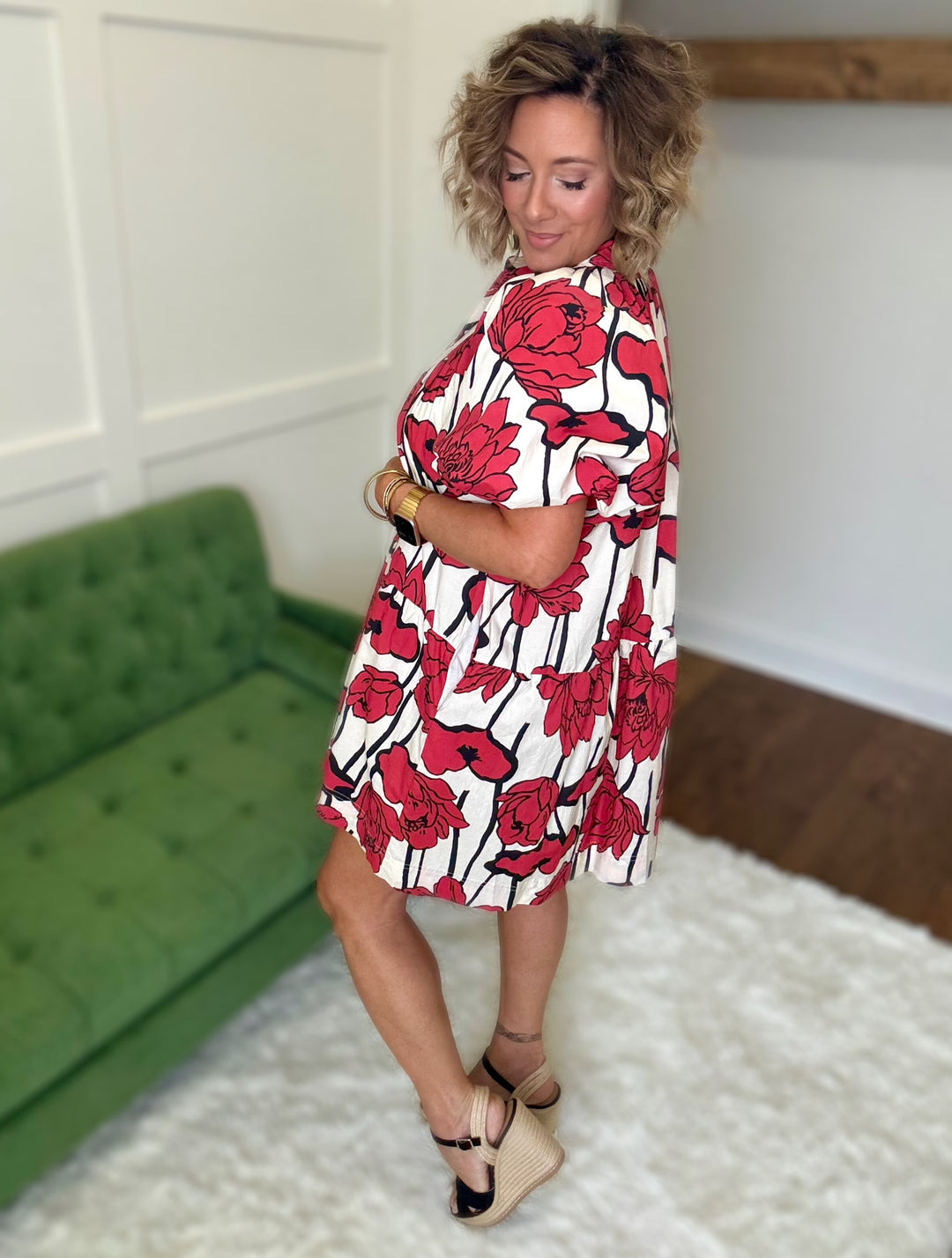 The Daring Floral Poplin Dress