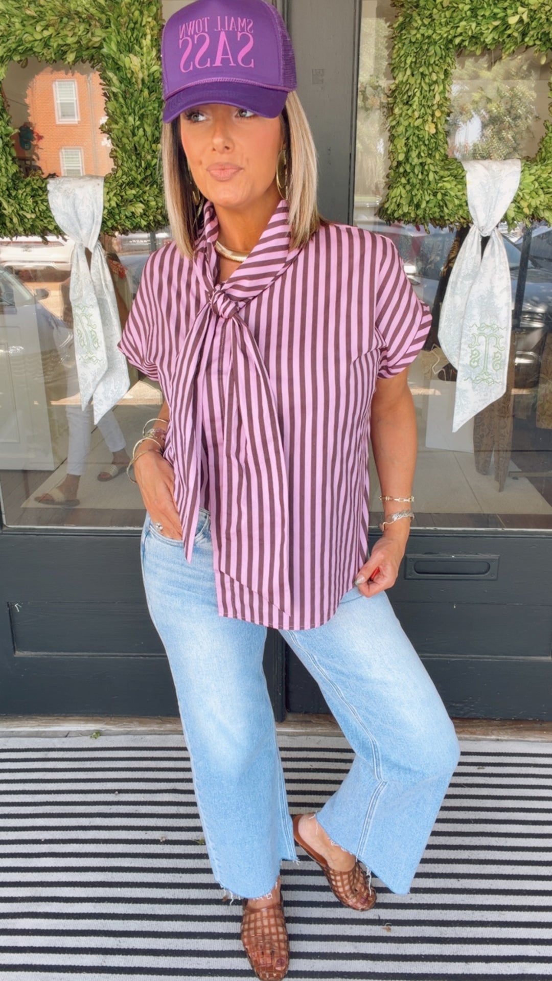 The Mocha Rose Bow Top