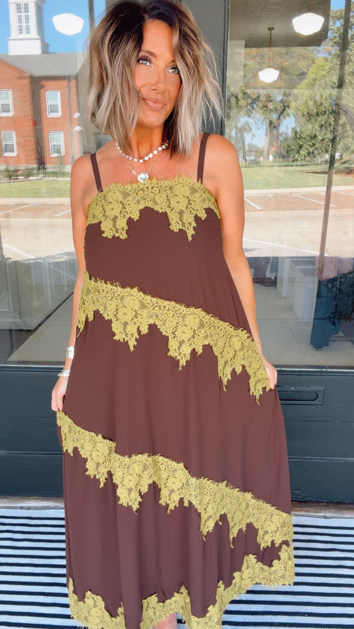 Golden Hour Lace Maxi Dress
