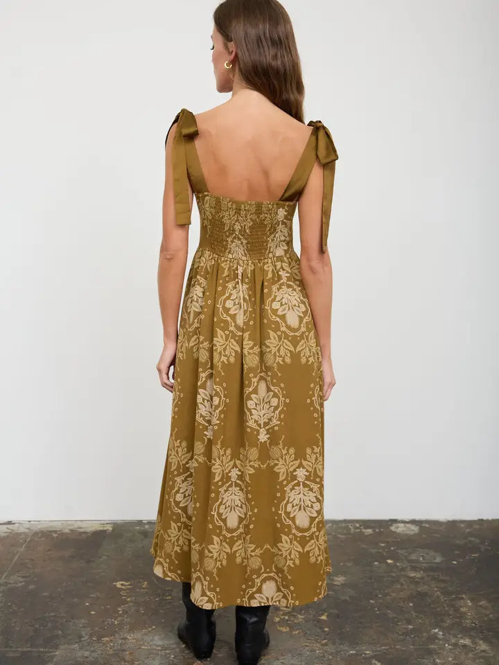 The Golden Hour Garden Midi Dress