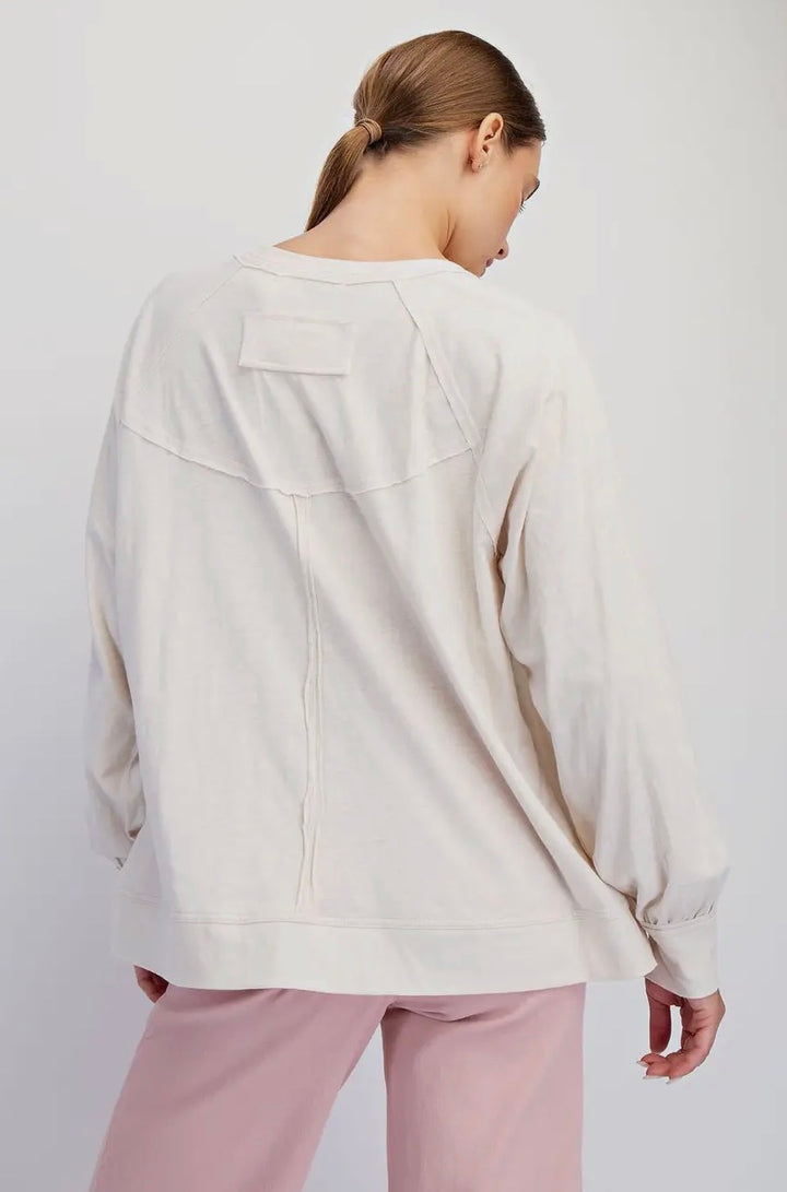 Oversized Casual Slub Top