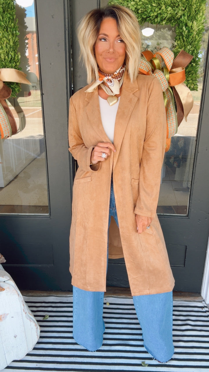 Camel Suede Duster