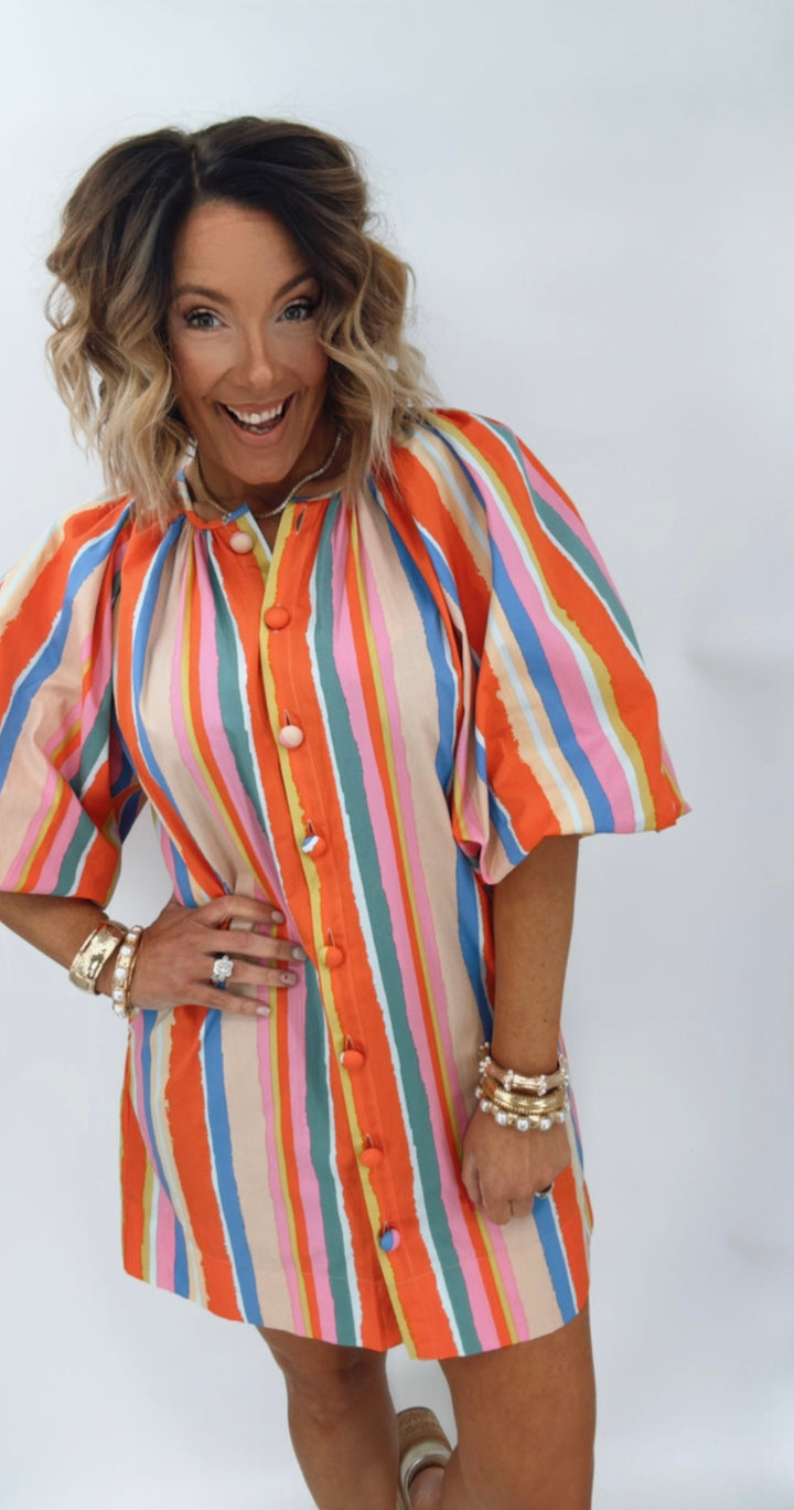 The Rainbow Dreams Stripe Dress