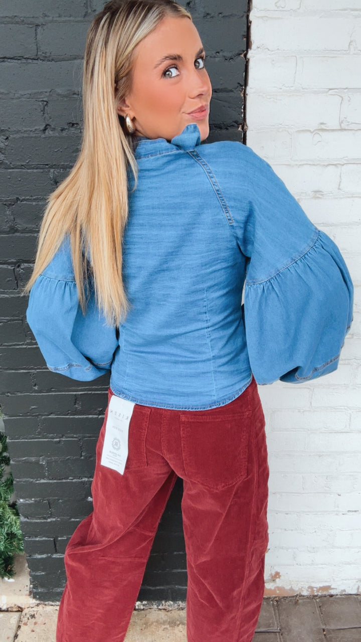 The Free Day Denim Top