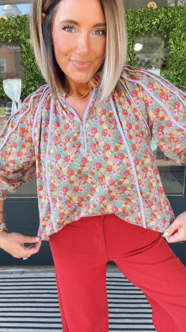 The Sage Garden Floral Top