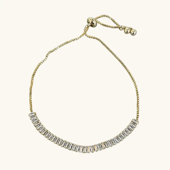 Baguette Crystal Slider Bracelet