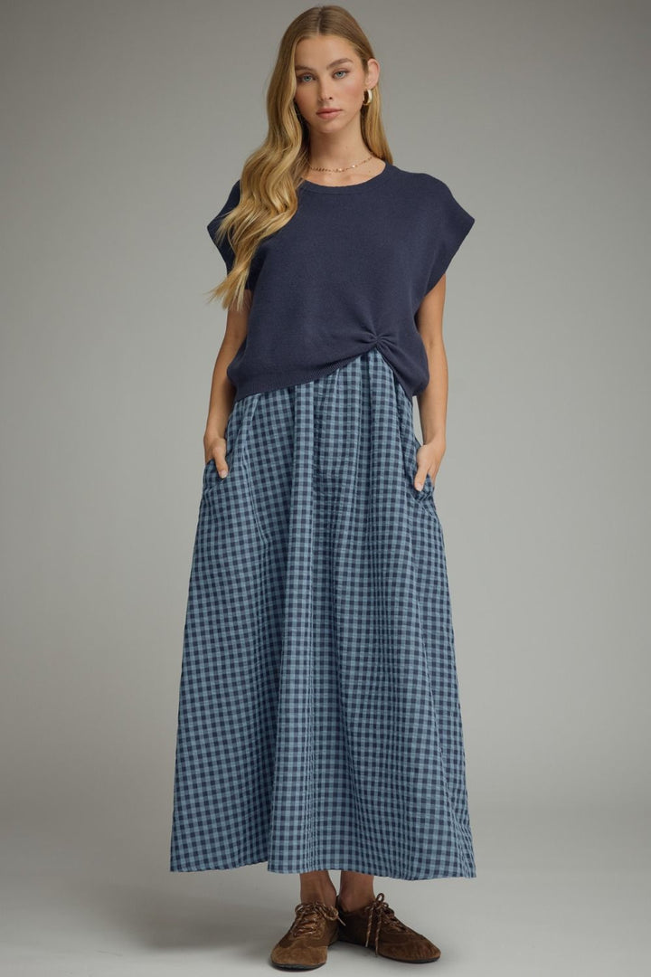 The Checked Out Maxi Dress