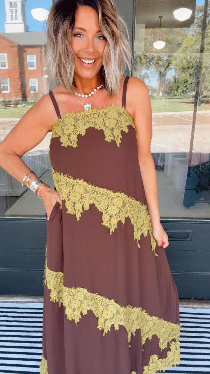 Golden Hour Lace Maxi Dress