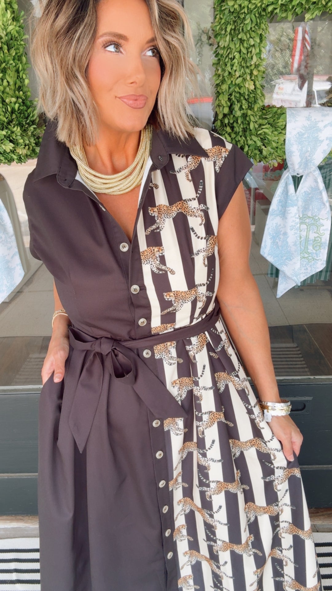 The Leopard Lane Tie-Waist Dress