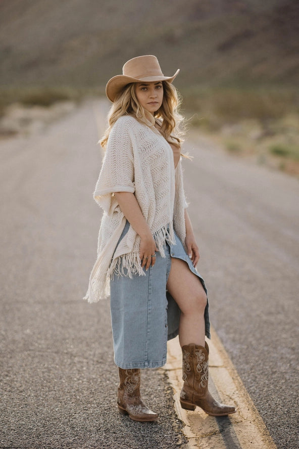 Unisex Vegan Western Gambler Cowboy Hat/Olive