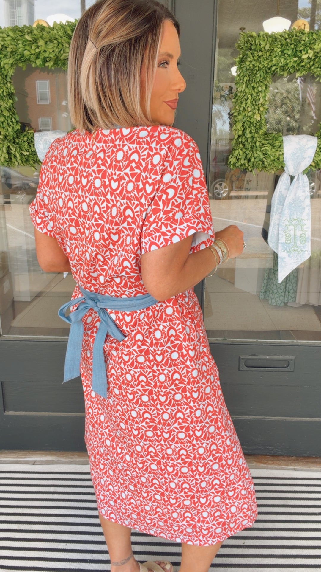 THML Americana Bloom Midi Dress