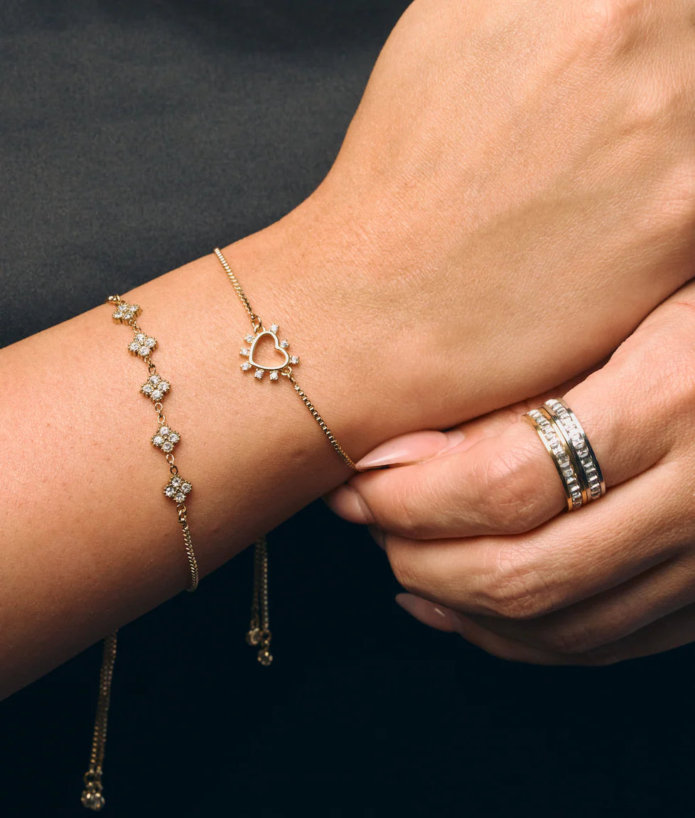 Krista Crystal Band Ring-Gold