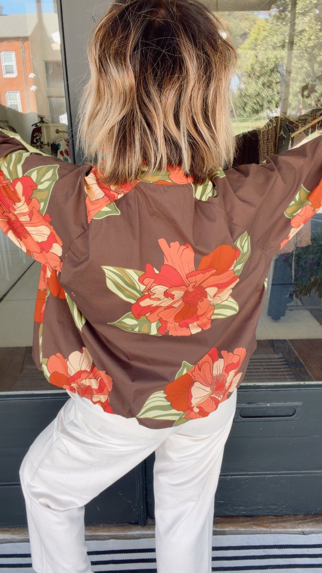 THML Autumn Blooms Floral Blouse