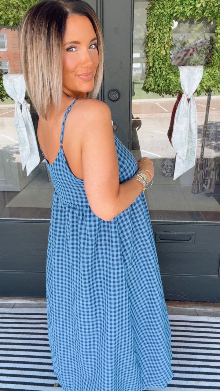 The Checked Out Maxi Dress