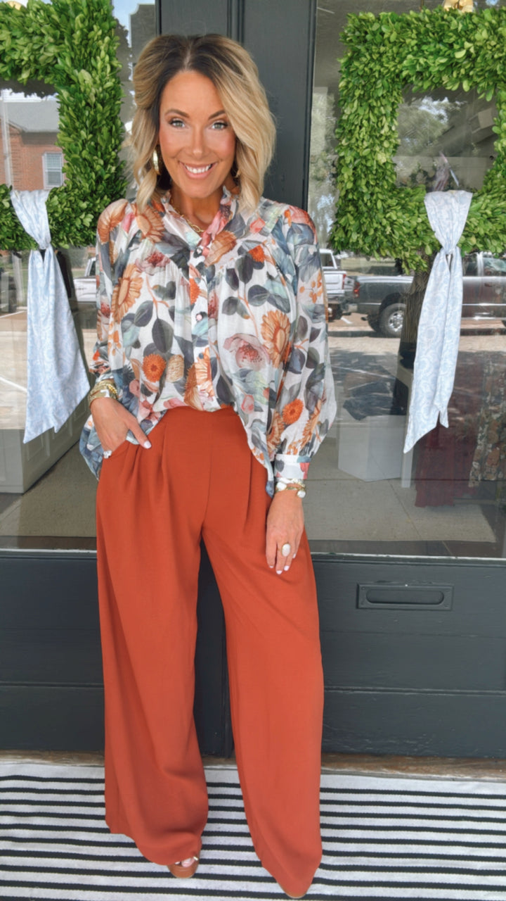 The Rust Wide Leg Pant