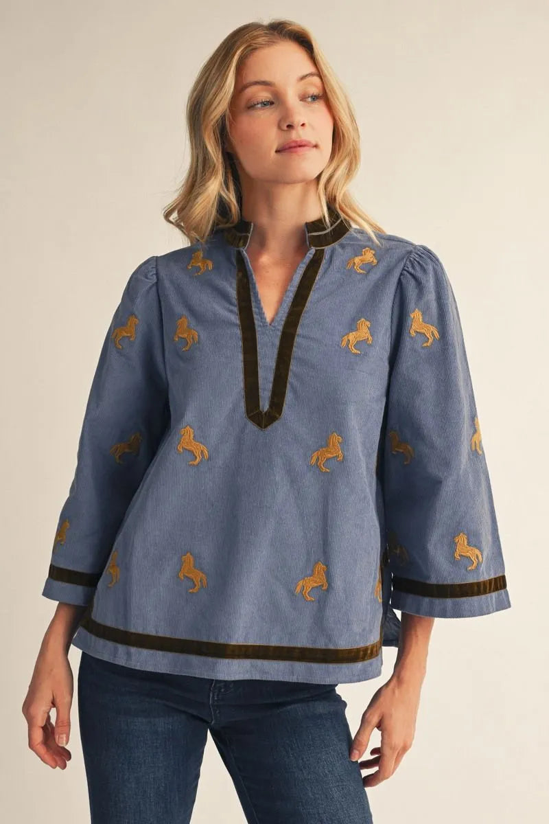 The Golden Reins Top