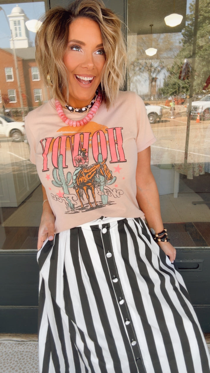 Howdy Cowboy Graphic Tee Top