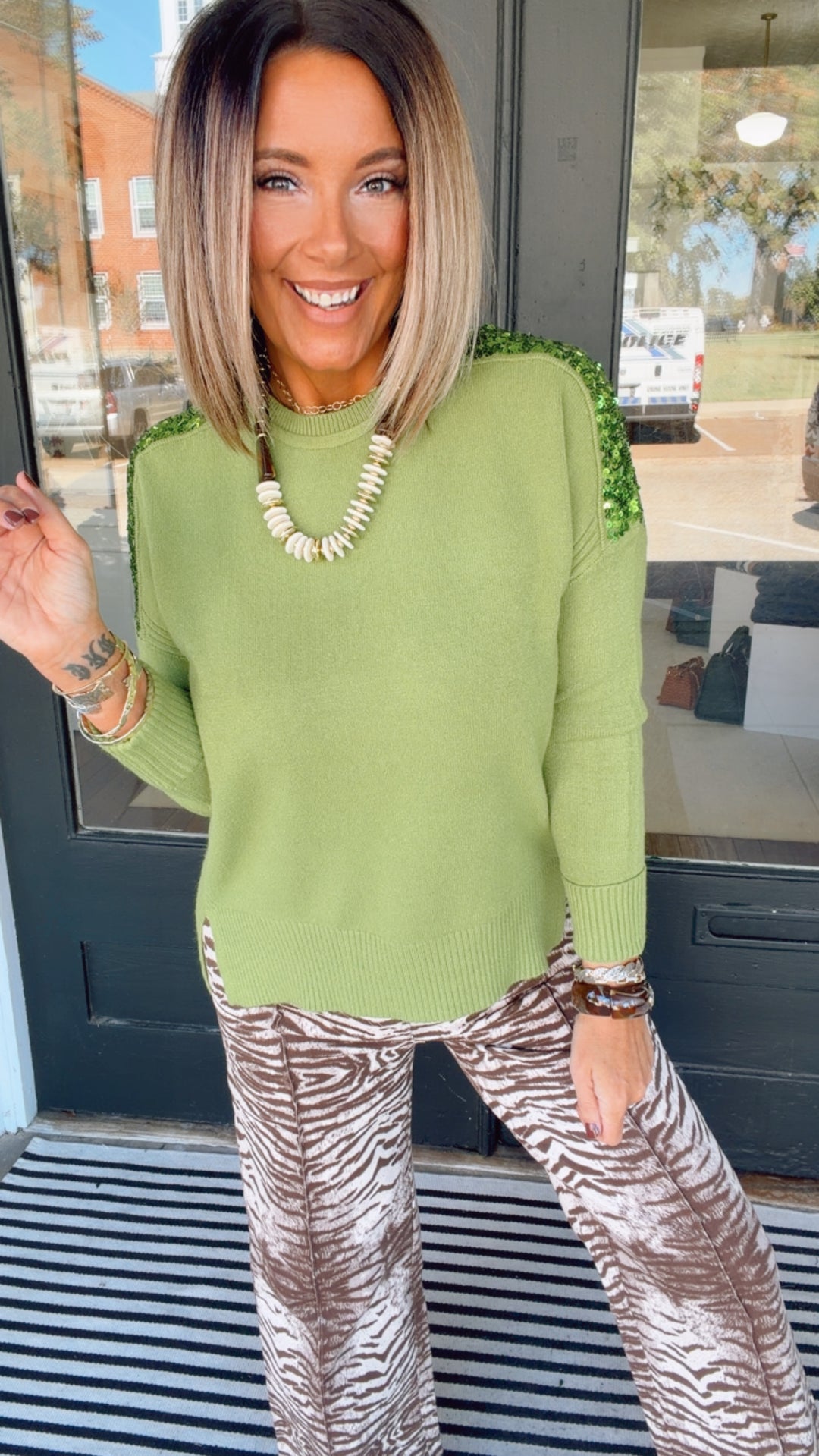The Lime Light Sequin Sweater