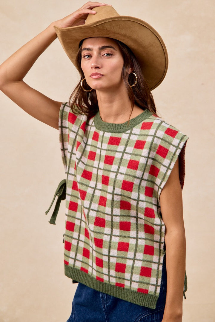 Christina Plaid Sweater Vest