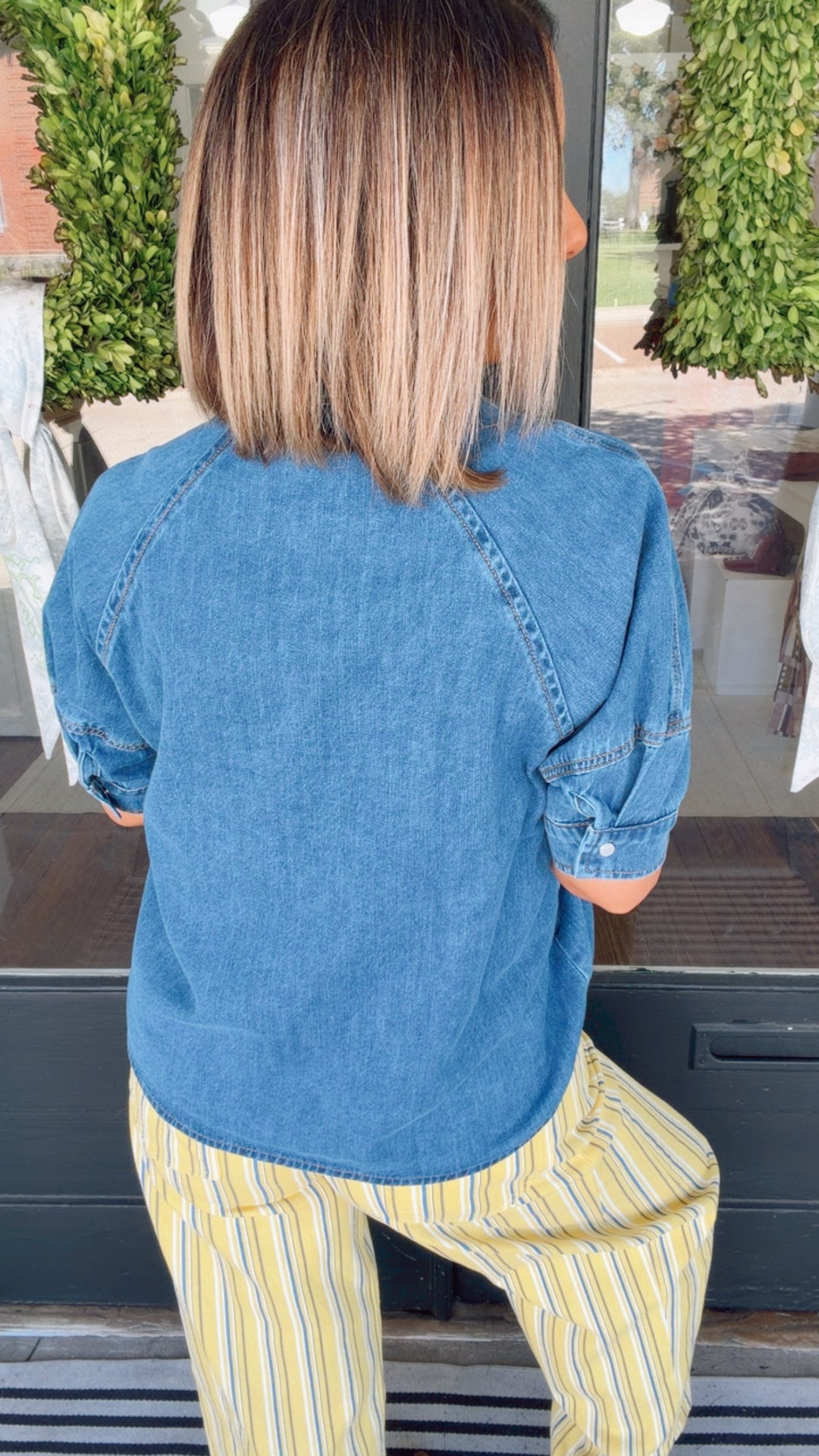 The Denim Days Tie-Neck Top