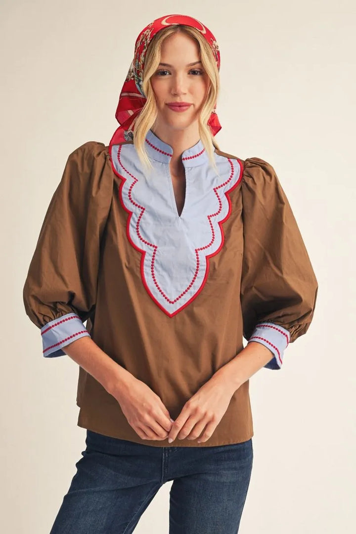 The Emerson Scallop Top