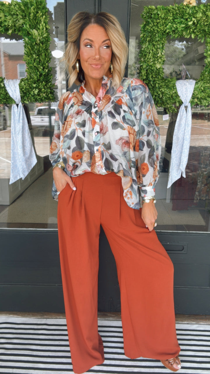 The Rust Wide Leg Pant