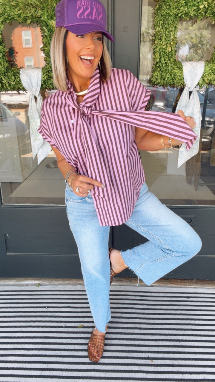 The Mocha Rose Bow Top