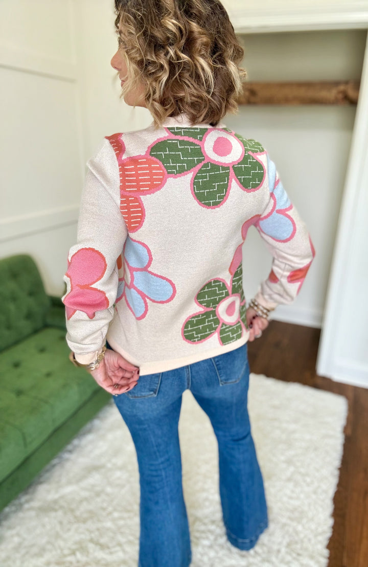 The Flattering Flower Knit Sweater