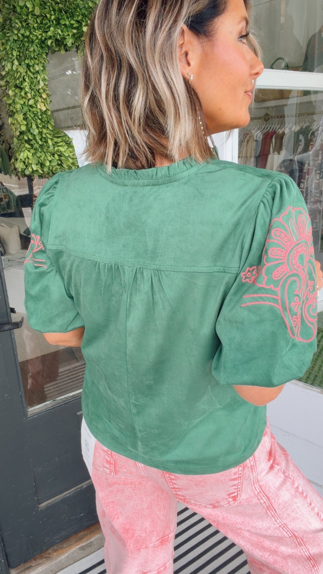 The Emerald Bloom Top