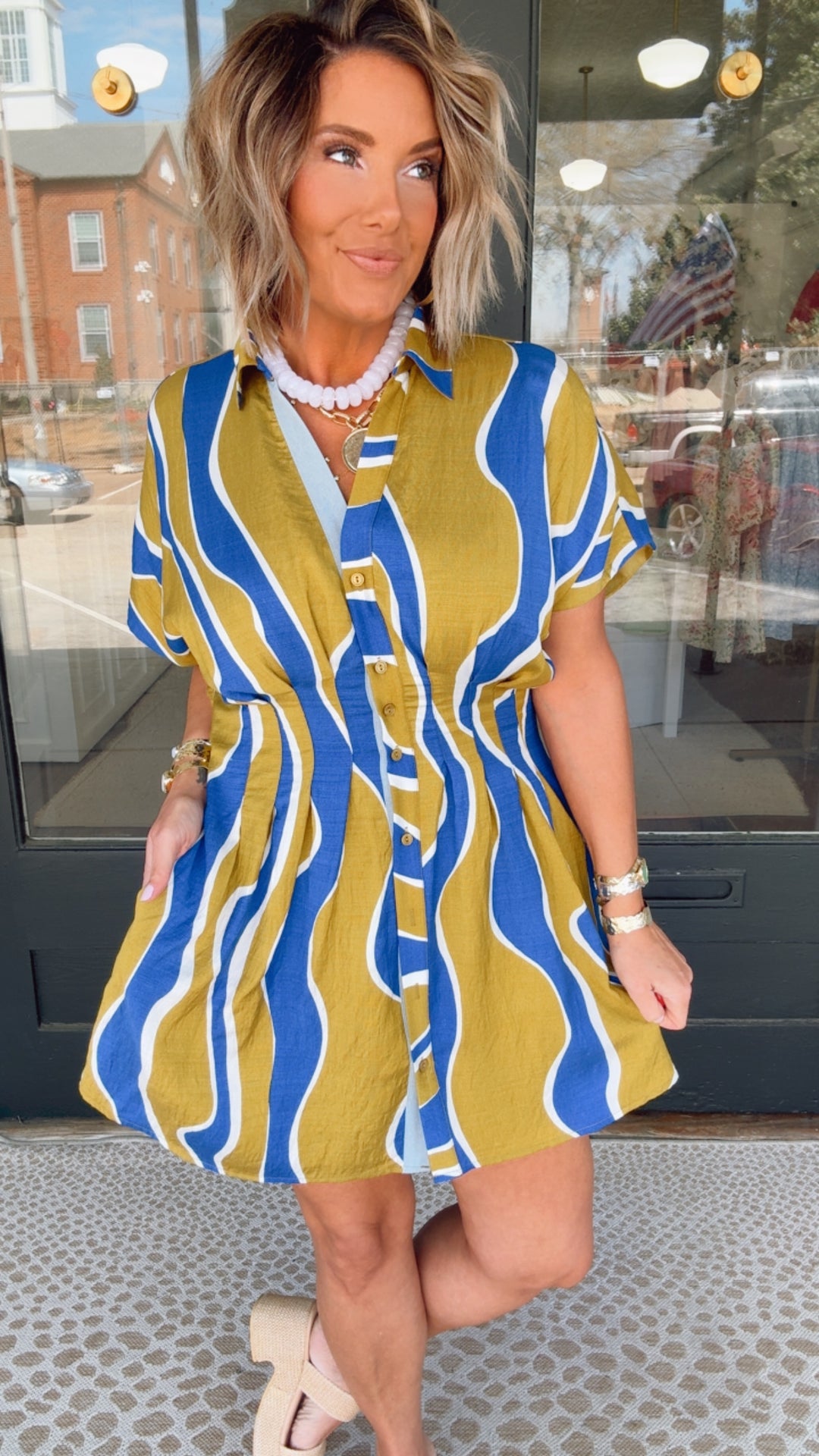 THML Blue Wave Dress