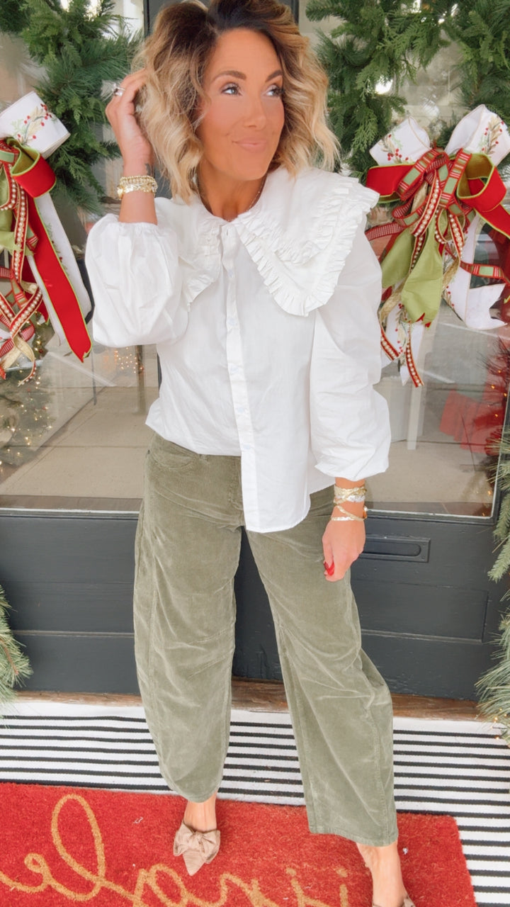 Double Ruffle Collar Top