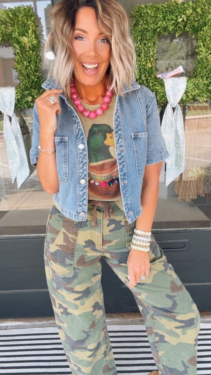The Regal Duck Jeweled Graphic Tank