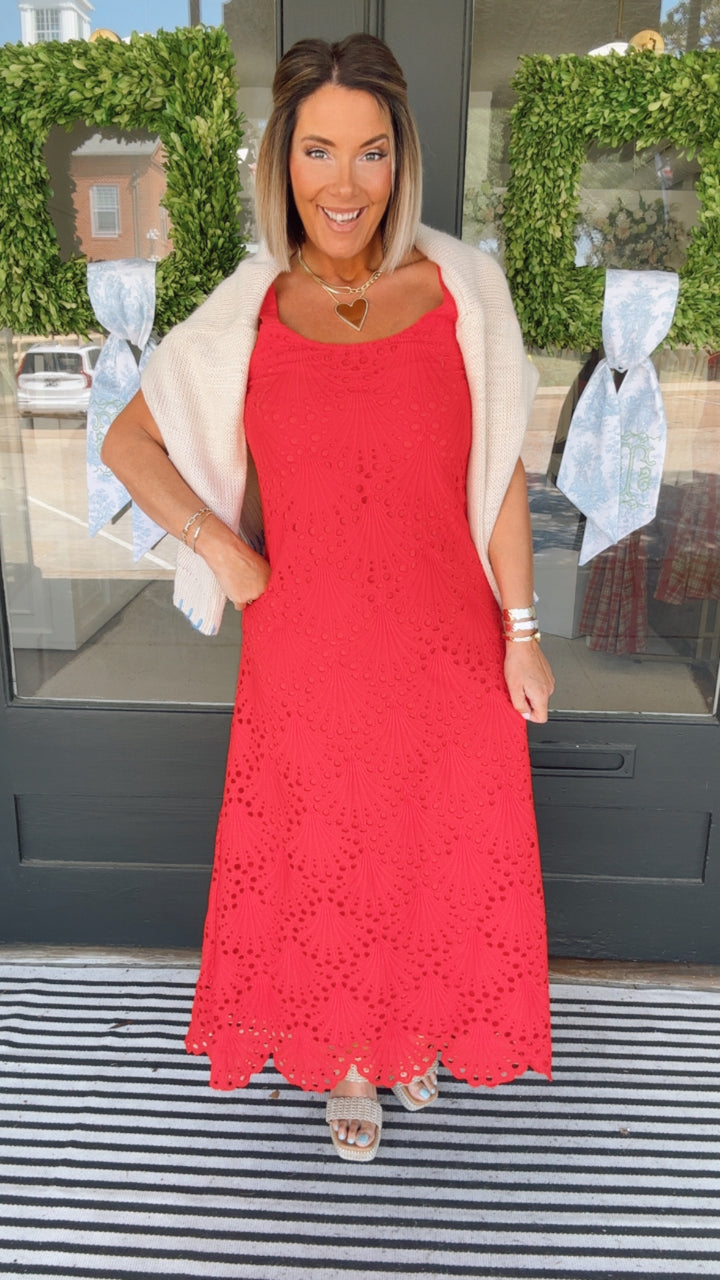 The Coastal Eyelet Maxi