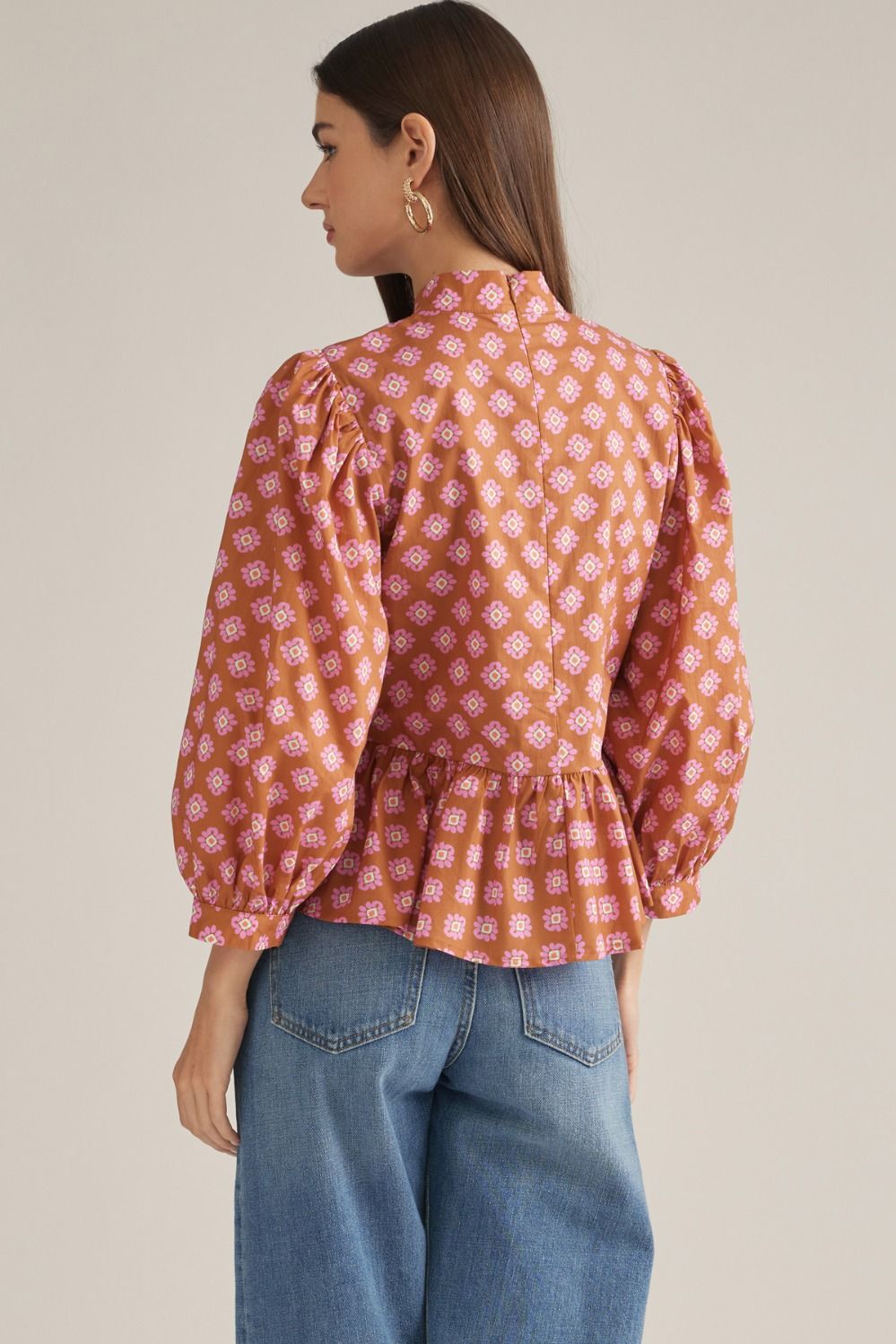 The Retro Bloom Peplum Top