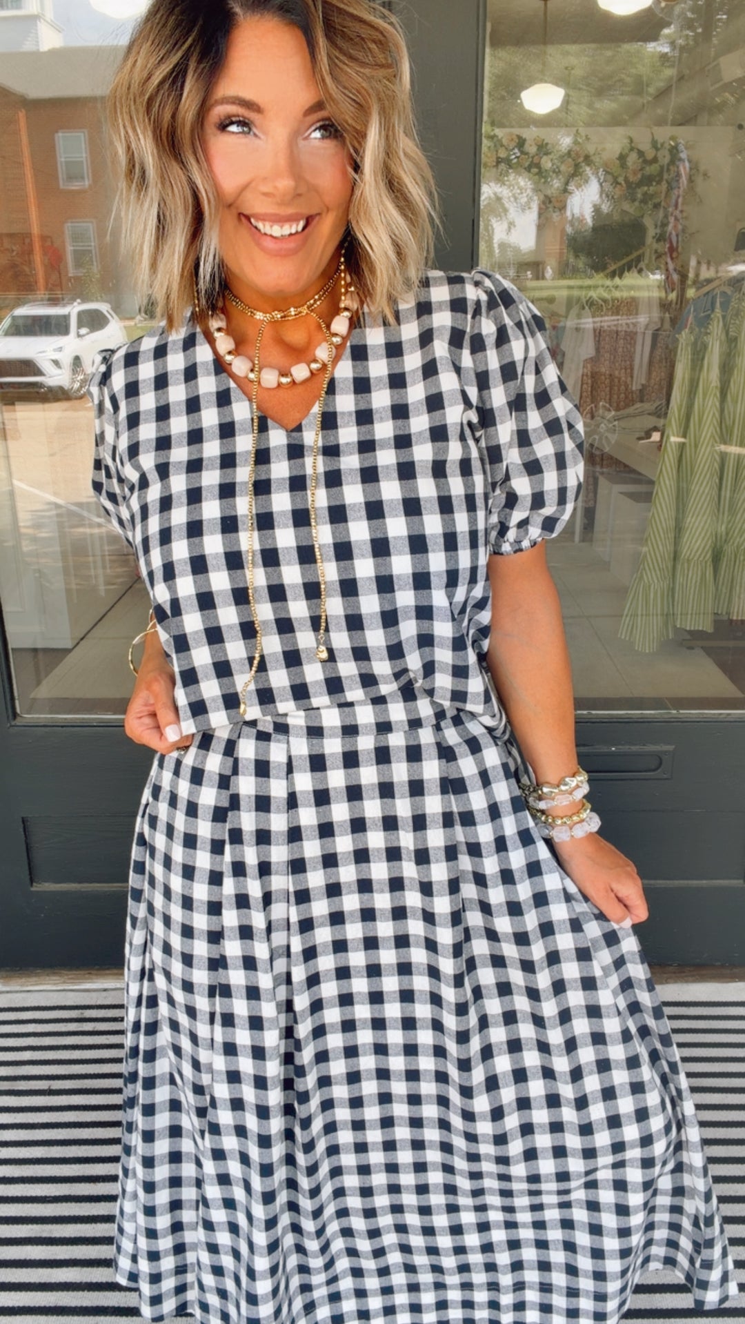 The Sunday Stroll Gingham Set