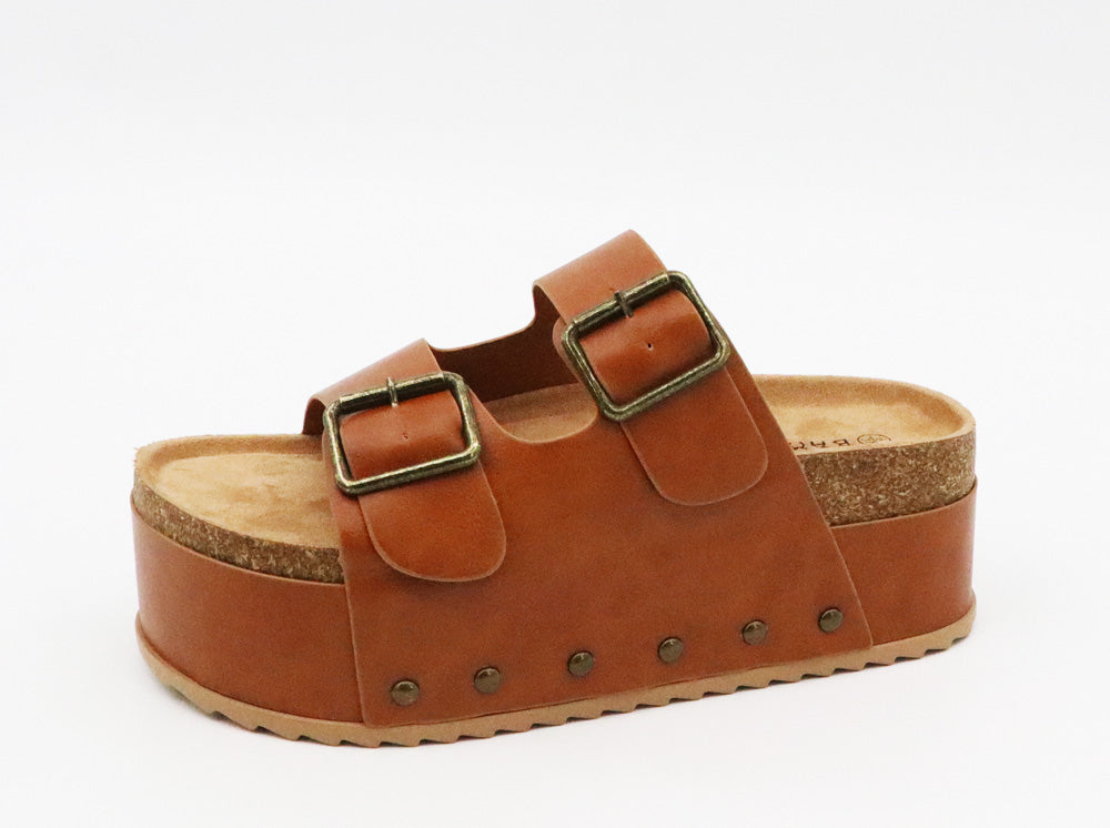 Platform Double Buckle Sandal